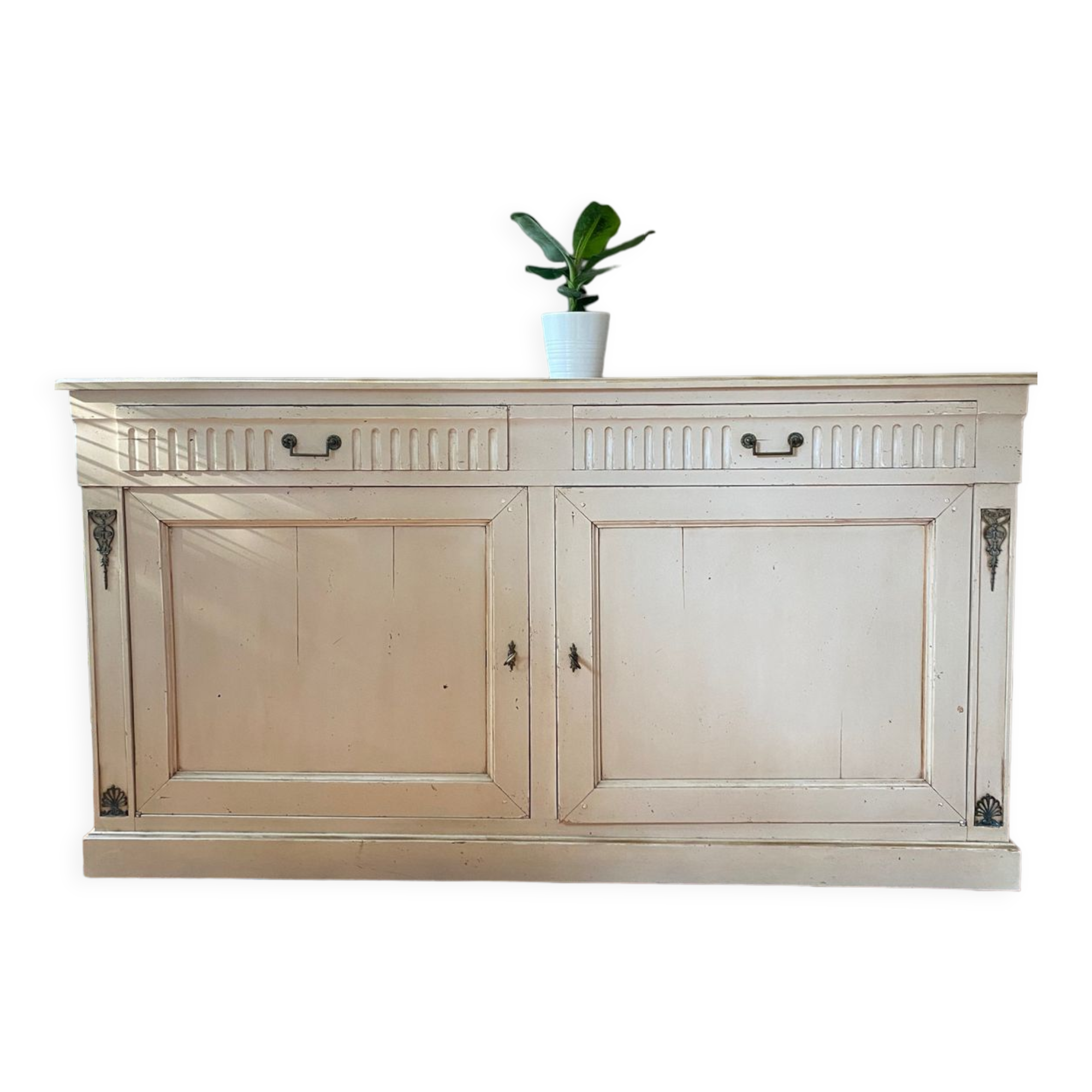Low sideboard in Chambord style aged beige chambord