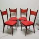 4 scandinavian vintage chairs