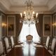 Wrought Iron Murano Glass Chandelier 1950’s 