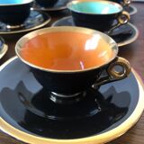 6 cups and saucer for coffee or tea art deco