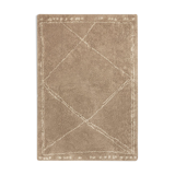 Berber carpet 150 x 200 cm brown ecru pattern