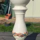 Large column vase holder with ceramic pot cache Belle Époque