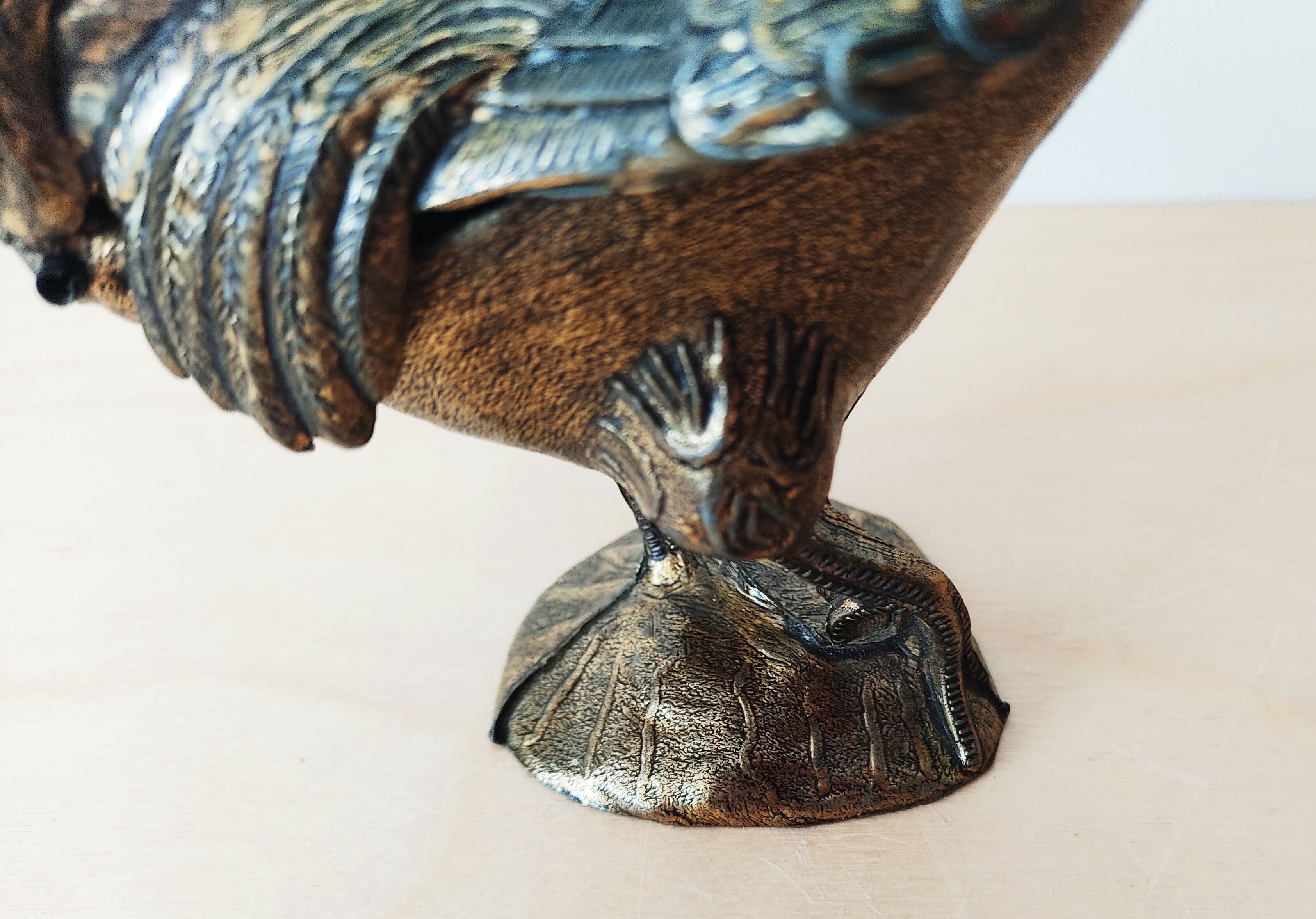 Boîte vintage en forme de coq