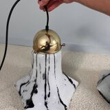 Glass pendant lights by Peill & Putzler, Petunia model 1970