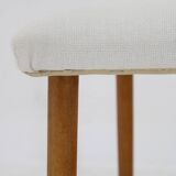 1960s Danish Beech Stool with Fabric