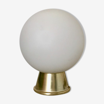 Opal globe table lamp