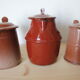 Trio de pots à lait émaillés