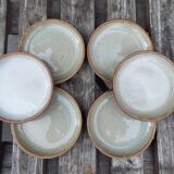6 stoneware dessert plates
