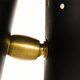 Pair of Italian chandeliers in brass and metal lacquered black