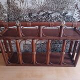 Vintage rattan wall shelf