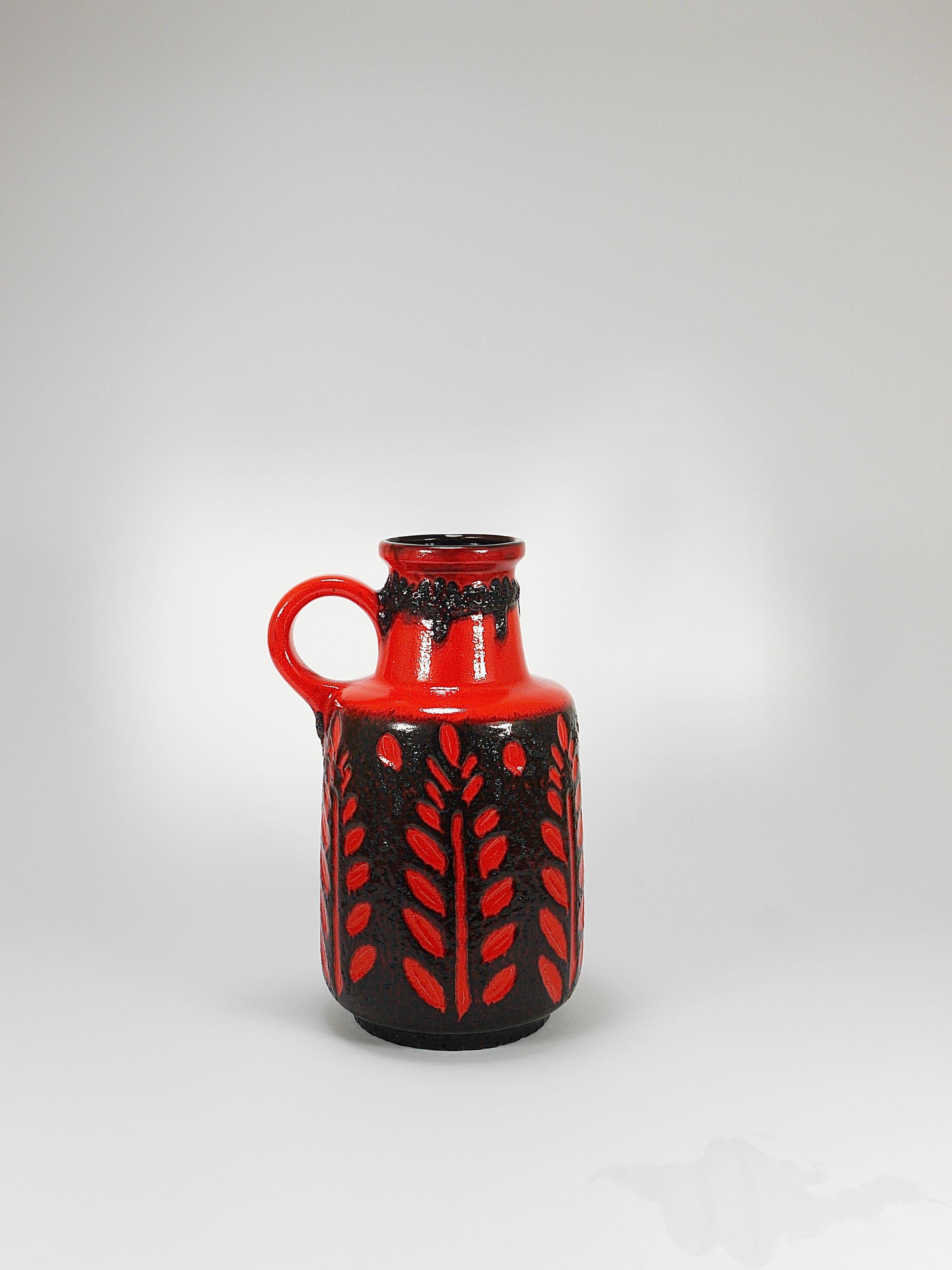 Large Ceramic Art Vase "Fat Lava" by Scheurich, West Germany, 1970s
