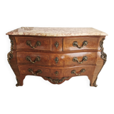Chest of drawers tomb 1950's style louis xv inlaid