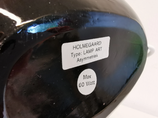 Art glass table lamp designed by Michael Bang, manufactured by Holmegaard in Denmark 1973-1976