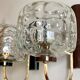 Appliques murales vintage laiton et verre