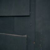 Arts crafts parlour glass display cabinet black ebonised chippendale england