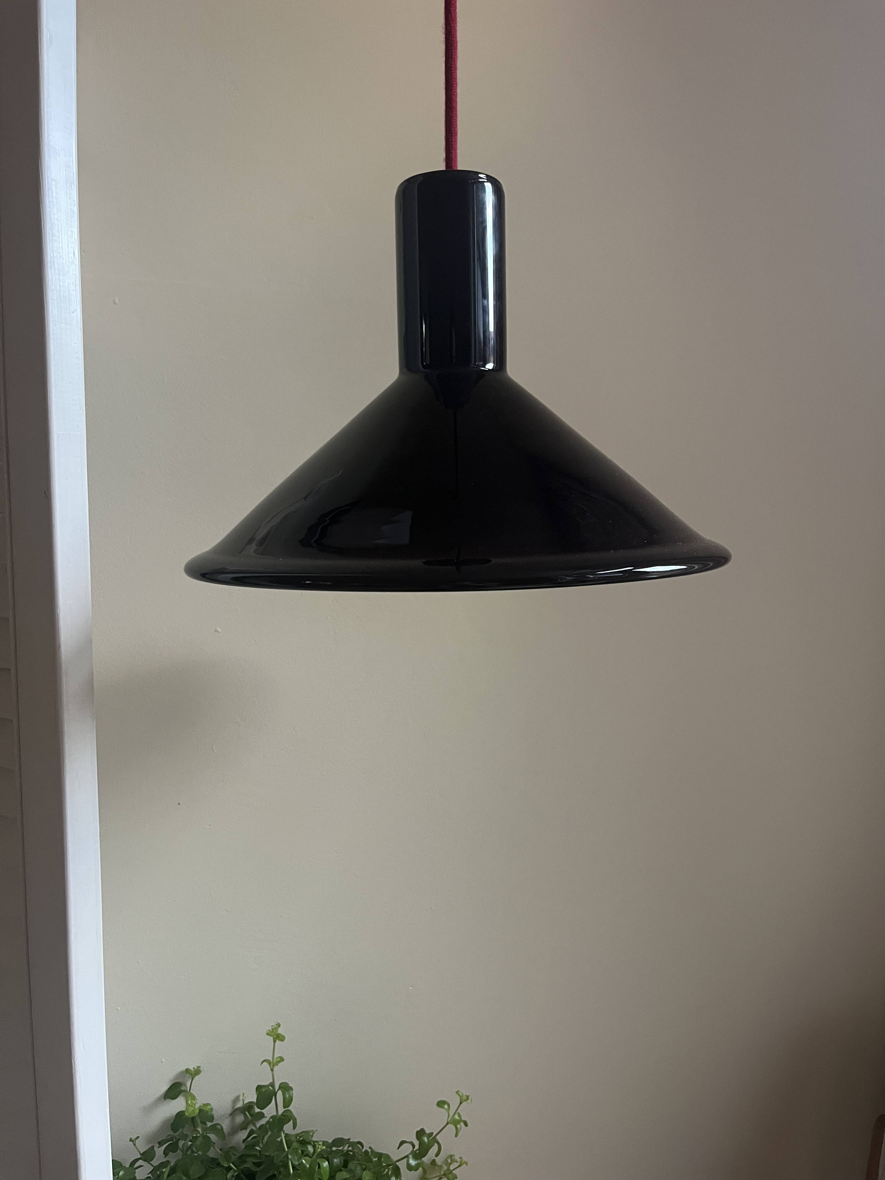 Vintage Holmegaard P&T pendant - Michael Bang - Glass lamp