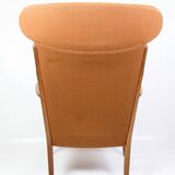 Armchair Model AP 15 Made In Oak With Orange Fabric By Hans J. Wegner For AP Chair From 1950s
