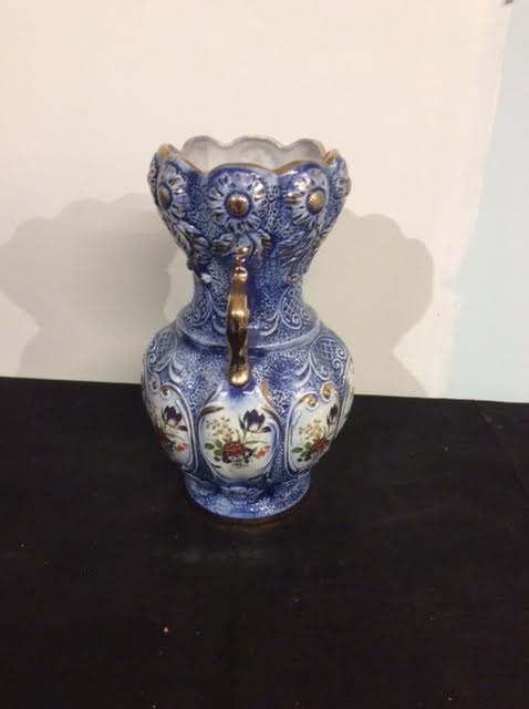 Blue ceramic vase