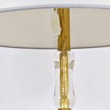 Bakalowits floor lamp from Vienna in solid brass with a glass handle, Austria, 1950s.