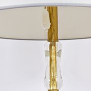 Bakalowits floor lamp from Vienna in solid brass with a glass handle, Austria, 1950s.