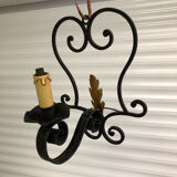 Wrought iron wall lamp
