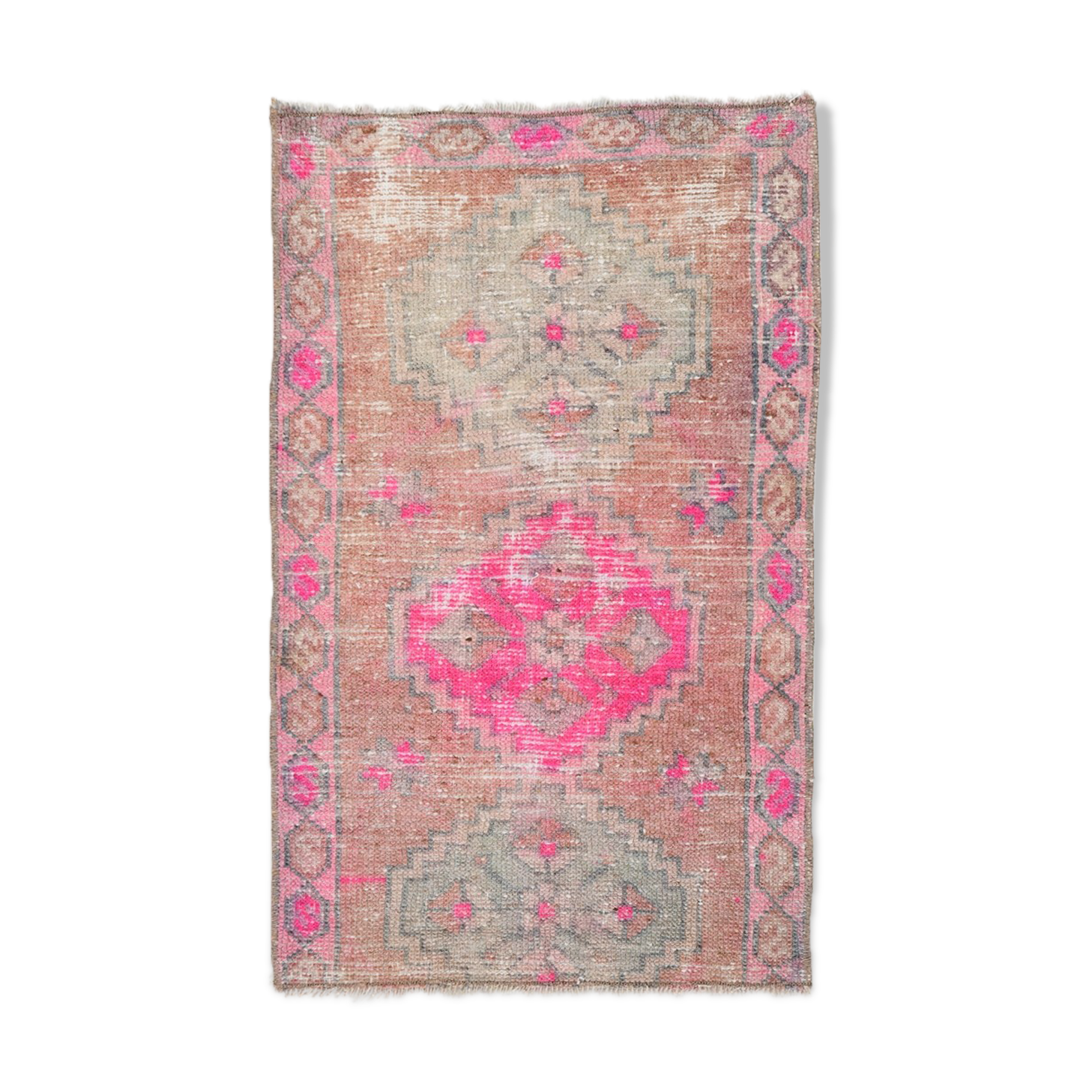 Handmade Faded Color Turkish Door Mat Rug