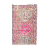 Tapis de porte turc de couleur délavée fait à la main