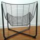Black metal armchair design by Niels Gammelgard, new edition Ikea