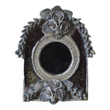 Ceramic mirror decorated with flowers