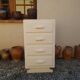 Art Deco chest of drawers in white painted wood with 4 drawers