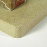 PAIR OF MARBLE BOOKENDS