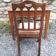 Antique walnut table and chair.