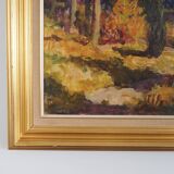 Painting „The Autumn Forest”, Scandinavian design, 1960s