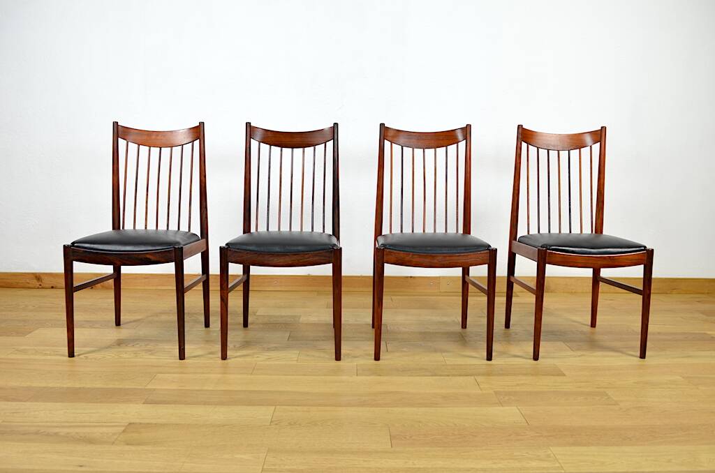 4 Danish Rosewood Chairs from Rio Arne Vodder 1960