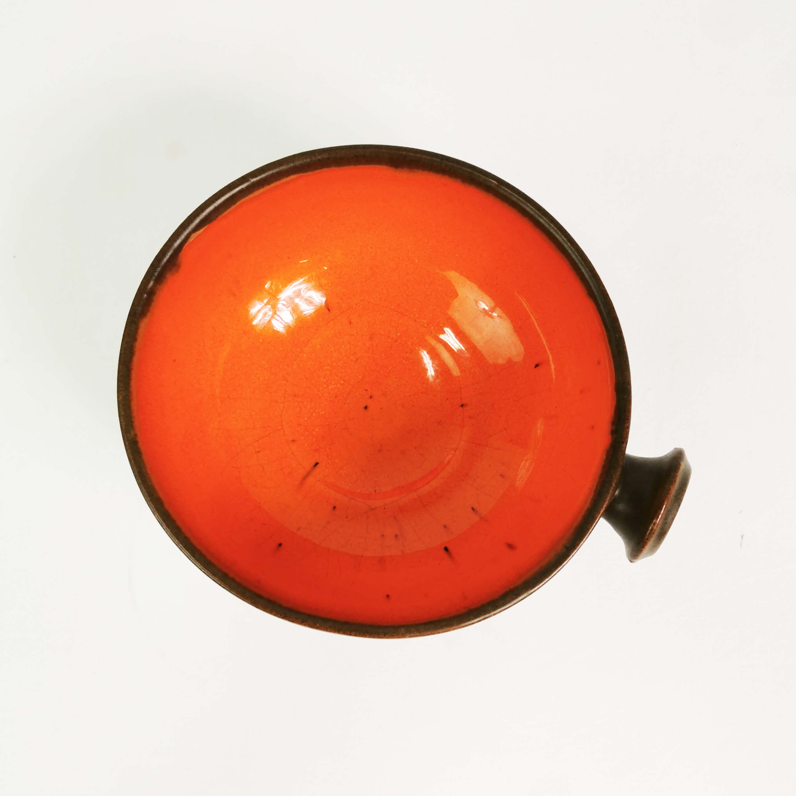 Ceramic bowl with handle, Denmark, 1960s