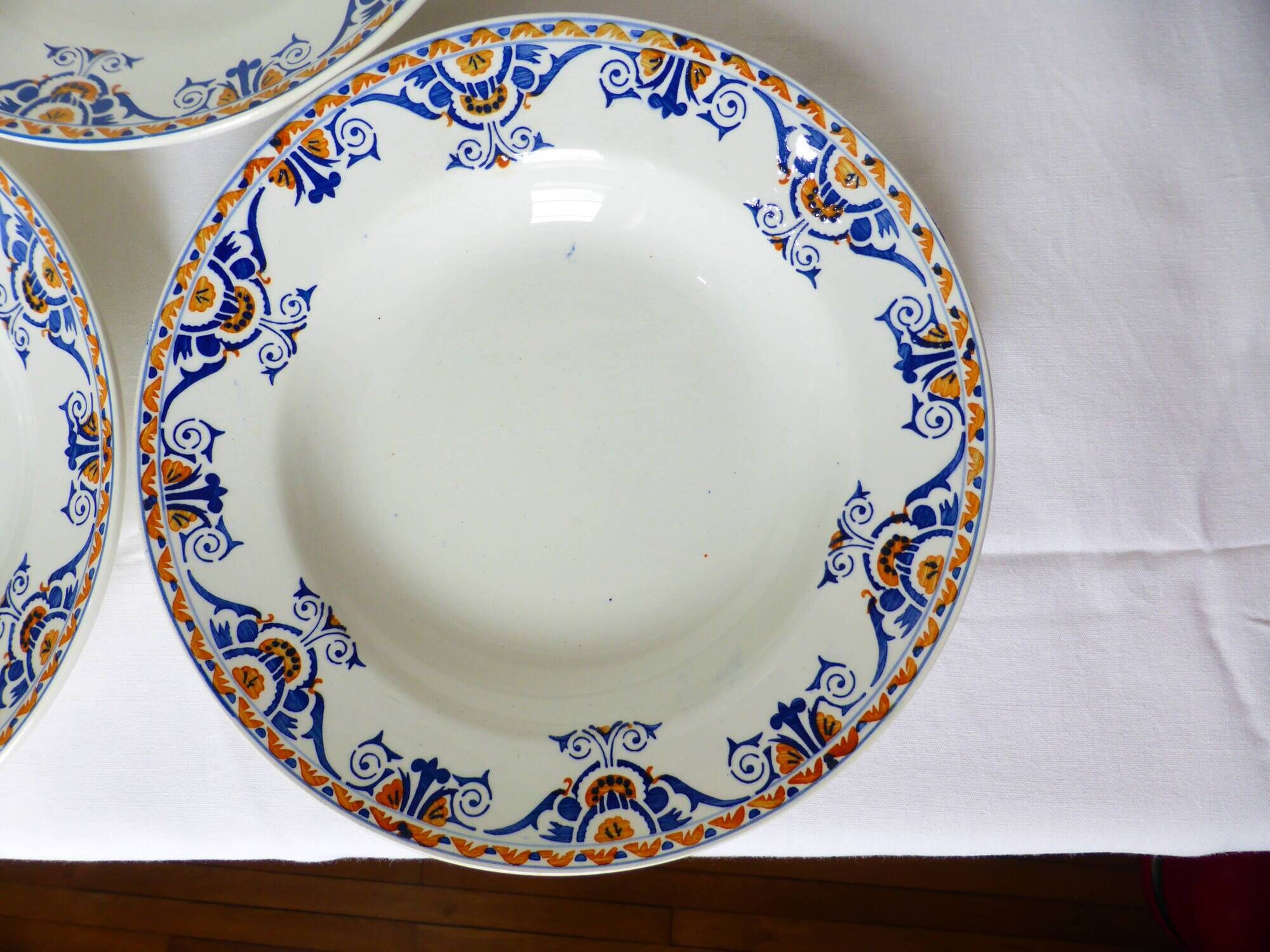 3 vintage soup plates from Moulin des Loups and Hamage St Gast 220525