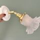 Vintage frosted glass tulip wall light
