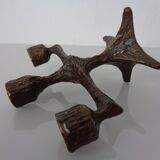 Brutalist Bronze Candleholder, 1960s