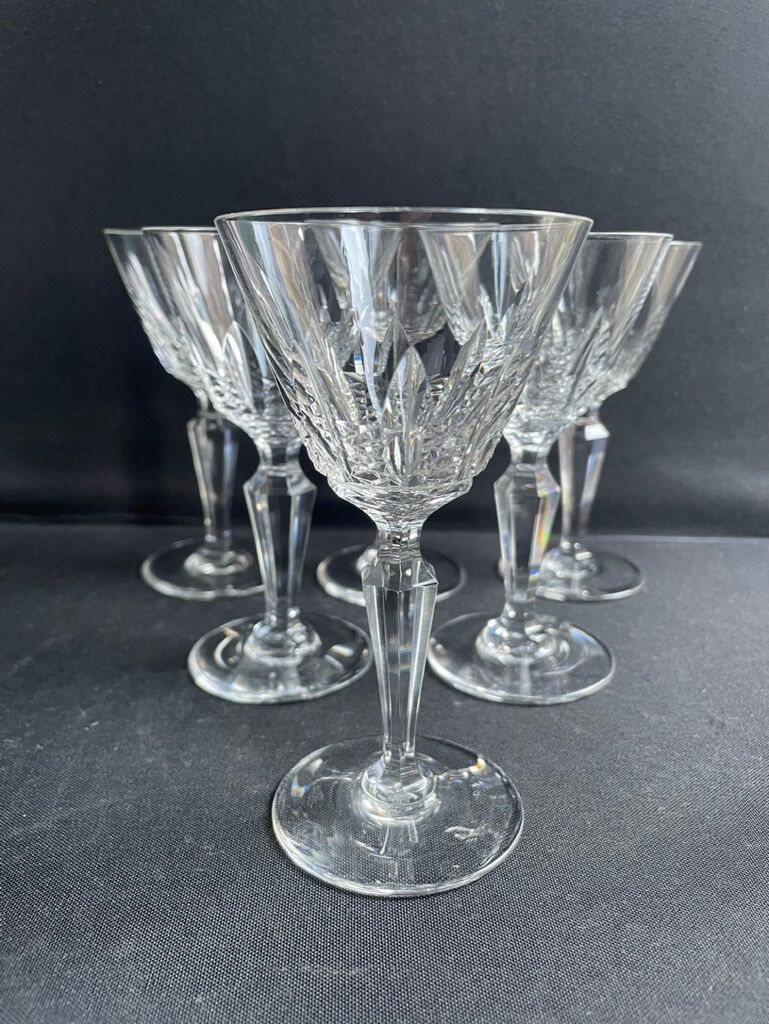 6 port glasses stamped Baccarat - Service Austerlitz