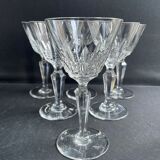 6 port glasses stamped Baccarat - Service Austerlitz