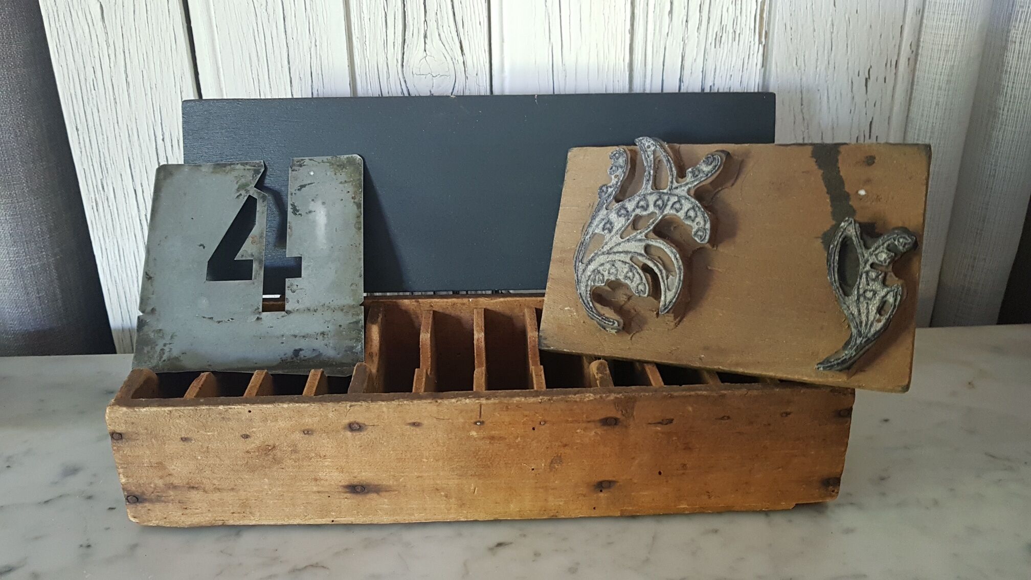 Old wooden binder box