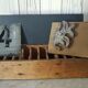 Old wooden binder box