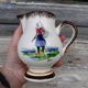 Vintage ceramic milk jug in Breton style, marked Arcachon