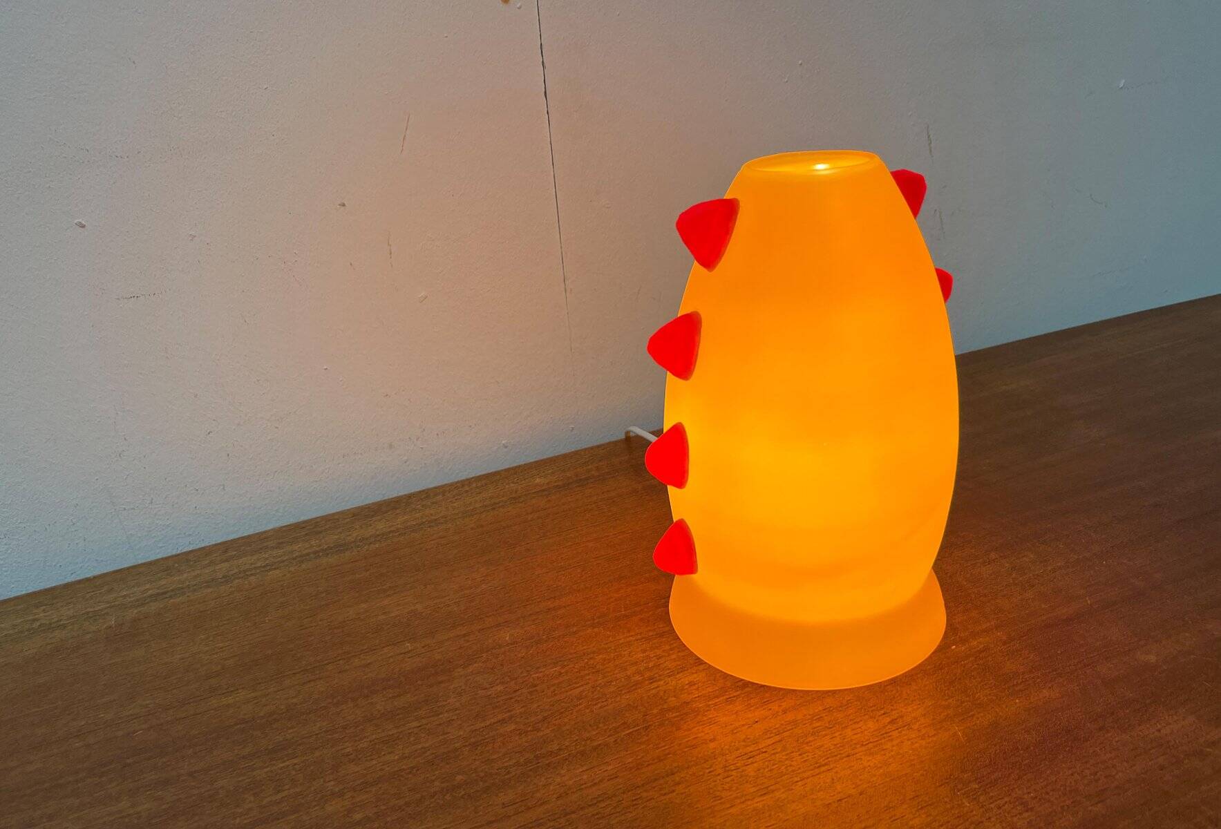 Postmodern glass table lamp from Trait D'Union, 1980s.