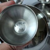 4 ice cream cups by WMF/Tischfein - made of stainless steel - Vintage