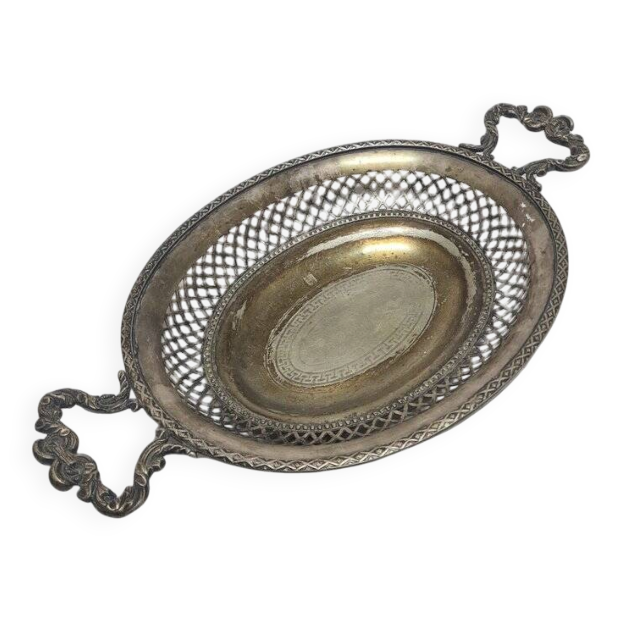 Art Nouveau fruit bowl on stand by Fraget, Poland, 1900s