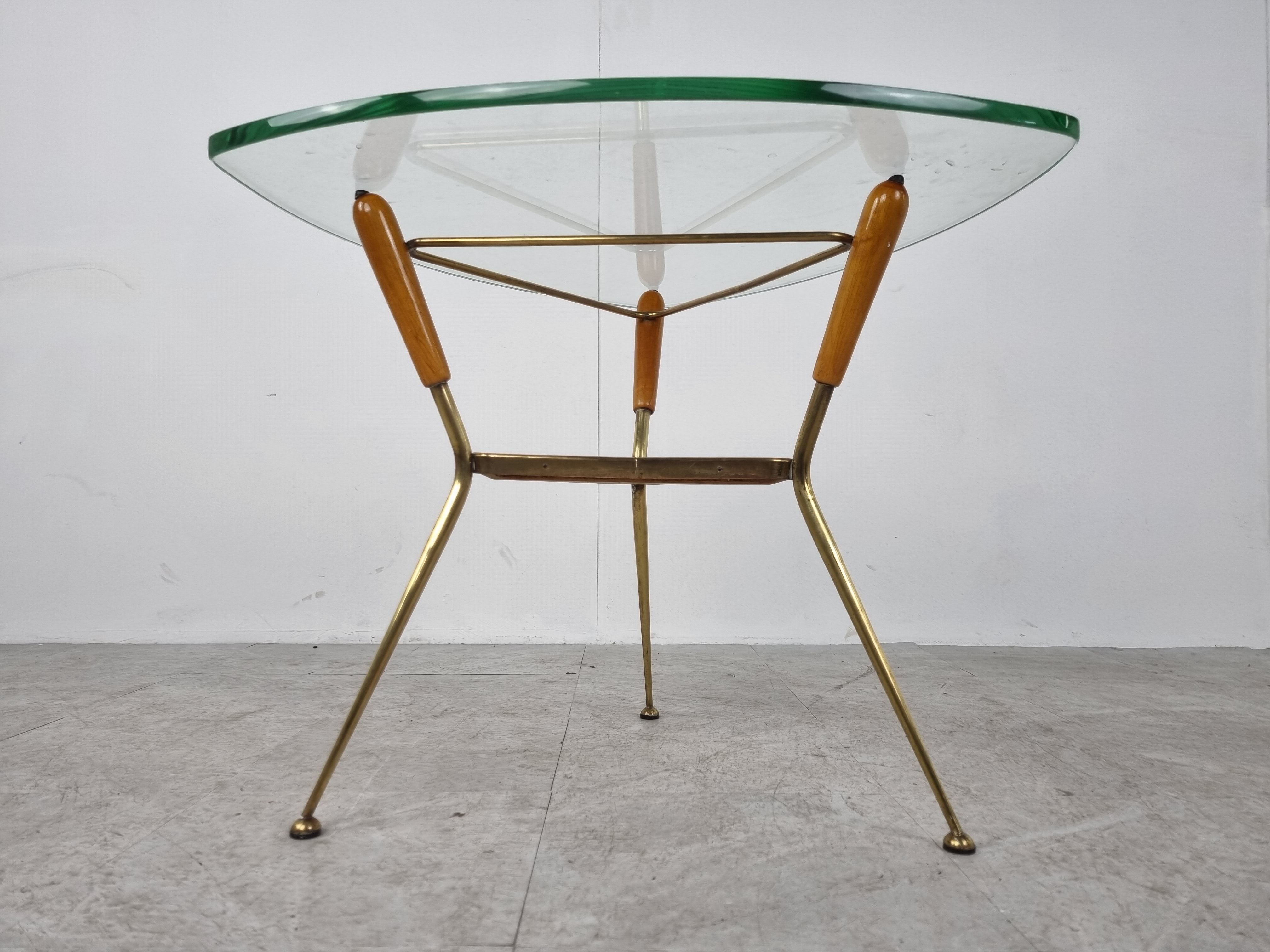 Mid century italian tripod coffee table, 1950s