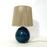 Blue glazed ceramic lamp