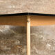 Vintage table in solid beech and black laminate tray