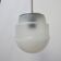 Petit Opaline bicolore et verre blanc mid-century suspension light